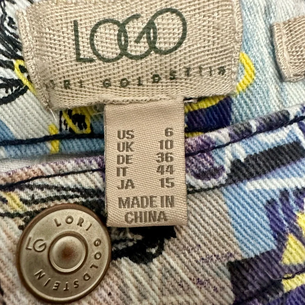 LOGO by Lori Goldstein Multicolor Floral Patchwork Jeans - Picture 5 of 11